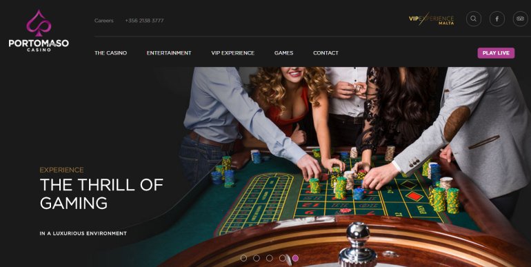 Portomaso Casino Malta website